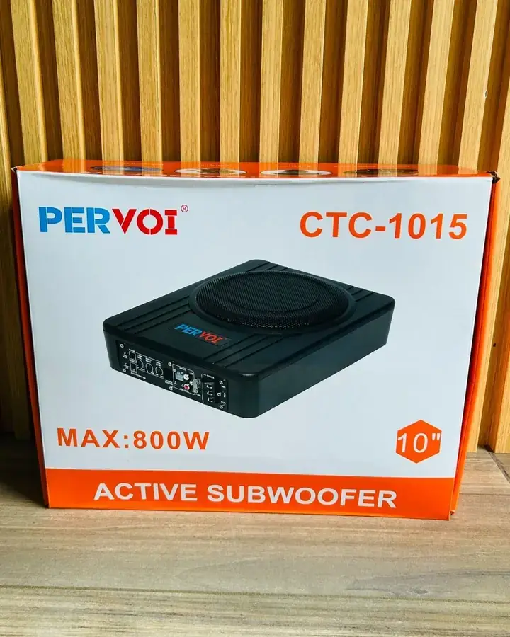 Caja del subwoofer activo PERVOI CTC-1015 de 10 pulgadas